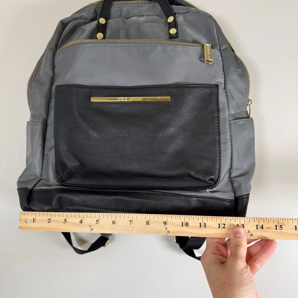 Steve Madden Faux‎ Leather Gold Hardware Everyday School Laptop Backpack